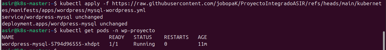 Despliegue de MySQL