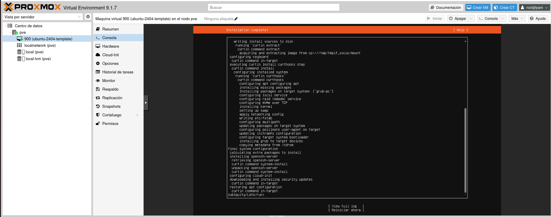 Proceso de instalación de Ubuntu Server