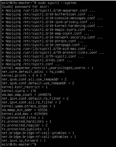 Configuración de parámetros de kernel y red